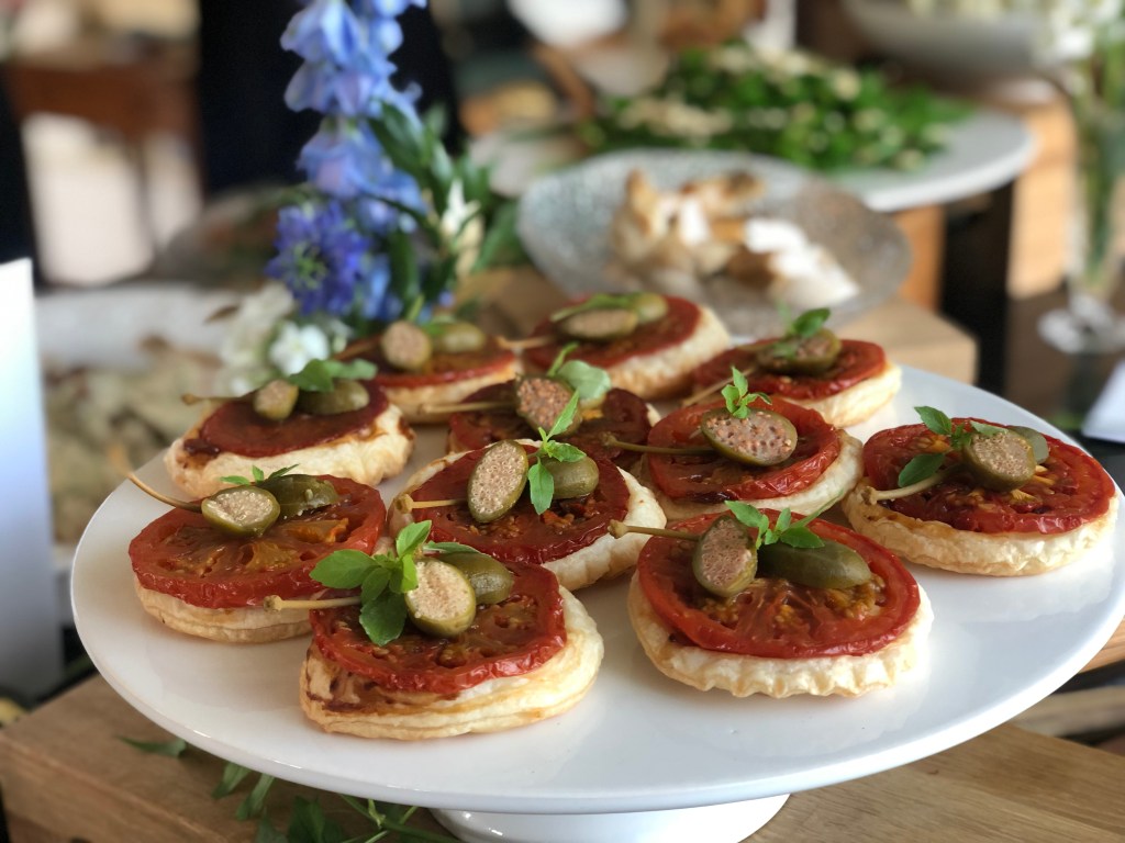 Wedding buffet of delicious italian starters and canapes