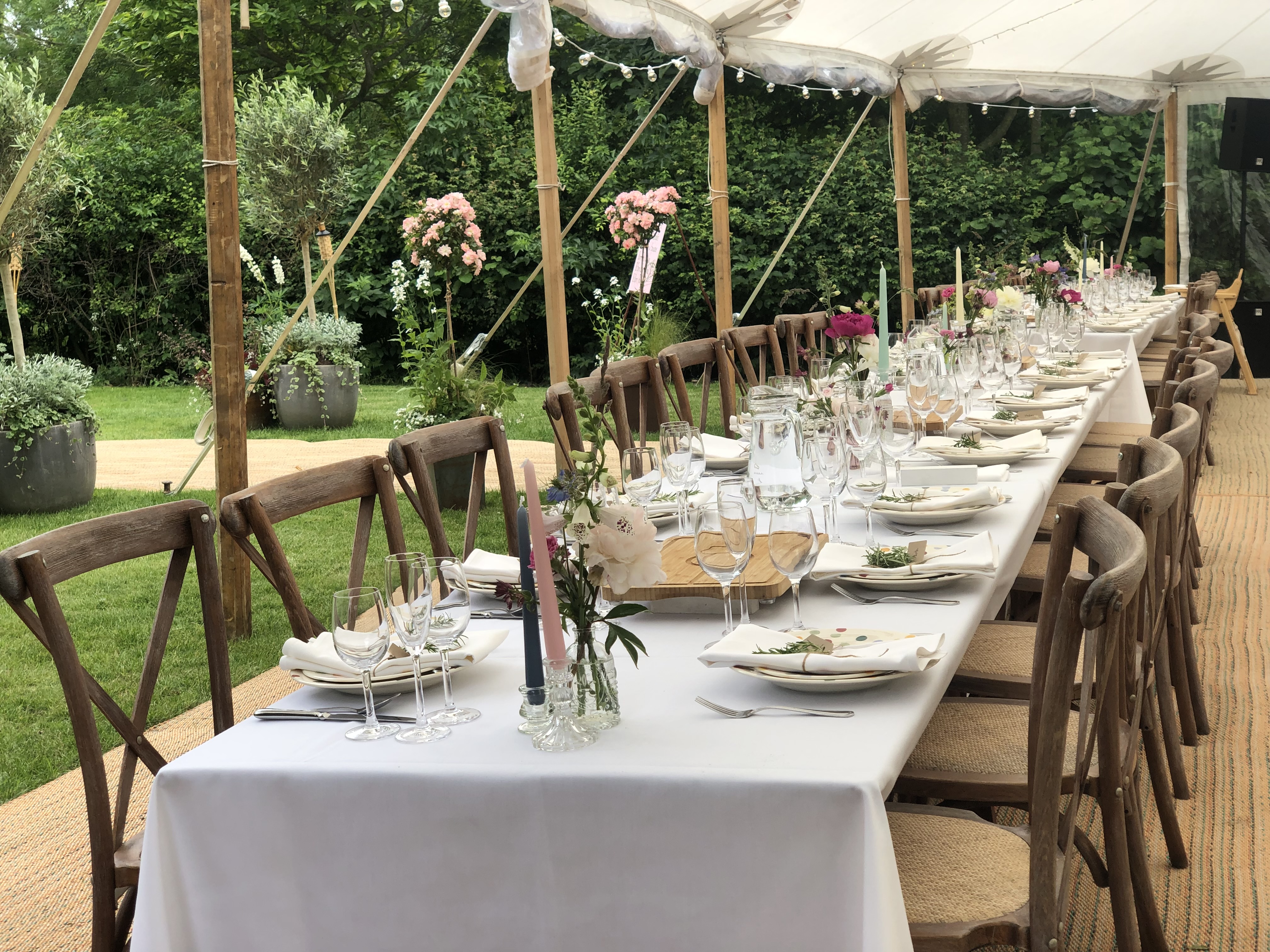 Luxurious seaonal alfresco menu for summer wedding